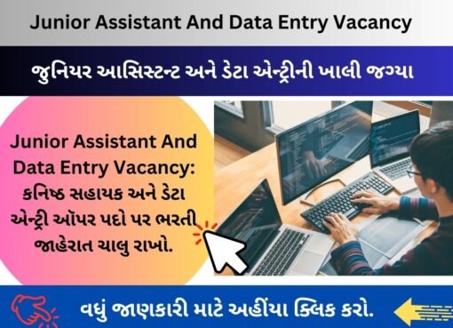 Junior Assistant And Data Entry Vacancy